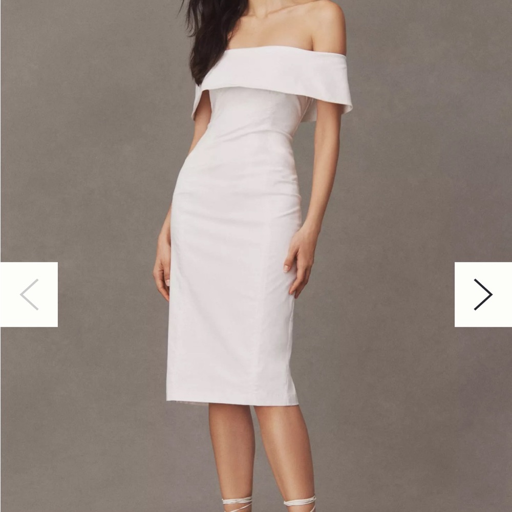 Elegant Off-Shoulder White Dress